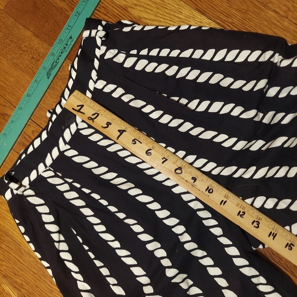 SIGNATURE BY JERELL High-waisted Vtg black and white Design Trousers Pants - Picture 5 of 8